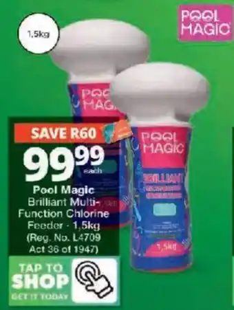 Checkers Pool Magic Brilliant Multi-Function Chlorine Feeder offer