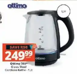 Checkers Ottimo 350° Glass Steel Cordless Kettle offer