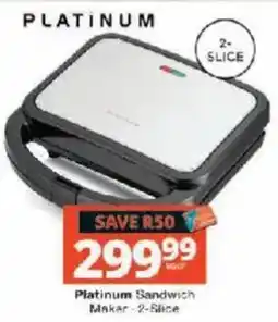 Checkers Platinum Sandwich Maker - 2-Slice offer