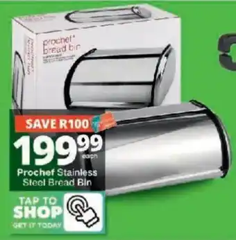 Checkers Prochef Stainless Steel Bread Bin offer
