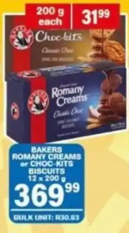 Giant Hyper Bakers Romany Creams or Choc-Kits Biscuits offer