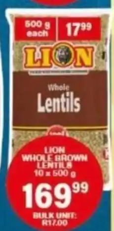 Giant Hyper Lion Whole Brown Lentils offer