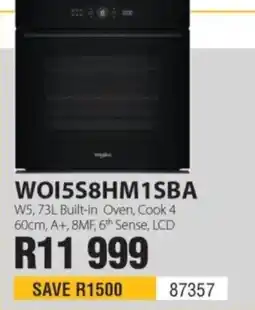 Hirsch's W5, 73L Built-in Oven, Cook 4 60cm, A+, 8MF, 6th Sense, LCD offer