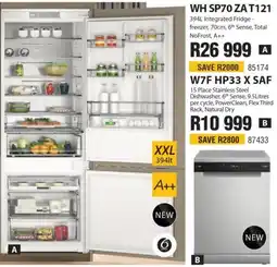 Hirsch's WH SP70 ZA T121 394L Integrated Fridge - freezer offer