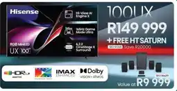 Hirsch's Hisense UX 100" offer