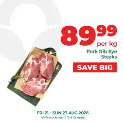 Food Lover's Market Pork Rib Eye Steaks offer