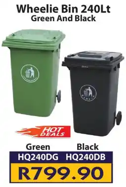 Laduma Hardware catalogue Wheelie Bin 240Lt Green And Black offer