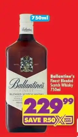 Shoprite Ballantine's Finest Blended Scotch Whisky 750ml offer