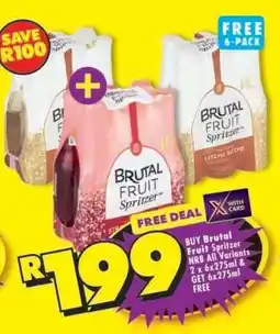 Shoprite Brutal Fruit Spritzer NRB All Variants offer