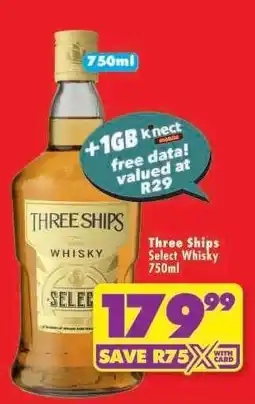Shoprite Three Ships Select Whisky 750ml offer