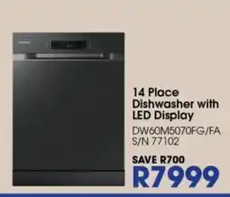 Hirsch's 14 Place Dishwasher with LED Display offer