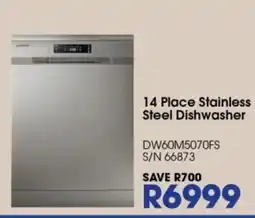 Hirsch's 14 Place Stainless Steel Dishwasher offer