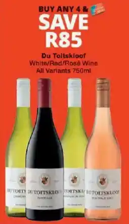 Checkers Liquor Shop Du Toitskloof White/Red/Rosé Wine offer