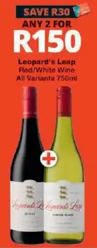 Checkers Liquor Shop Leopard's Leap Red/White Wine offer