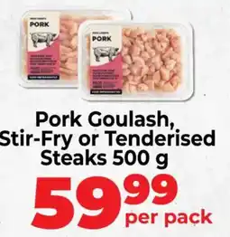 Food Lover's Market Pork Goulash, Stir-Fry or Tenderised Steaks offer