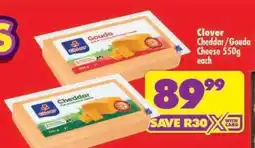 Shoprite Clover Cheddar/Gouda Cheese 550g offer