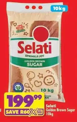 Shoprite SELATI GOLDEN BROWN SUGAR 10kg offer