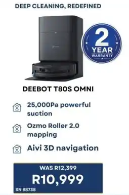 Hirsch's DEEBOT T80S OMNI offer