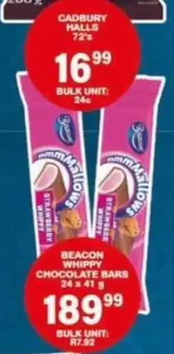 Giant Hyper Cadbury Halls 72's offer
