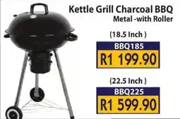 Laduma Hardware catalogue Kettle Grill Charcoal BBQ Metal -with Roller offer