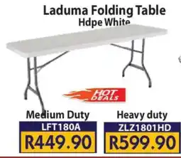 Laduma Hardware catalogue Laduma Folding Table Hdpe White offer