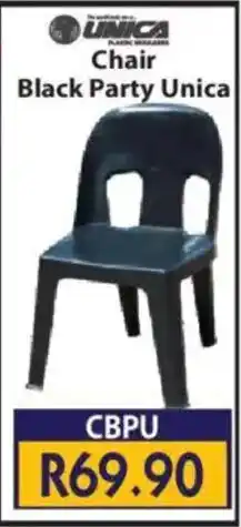 Laduma Hardware catalogue Chair Black Party Unica offer