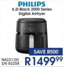 Hirsch's PHILIPS 6.2l Black 2000 Series Digital Airfryer offer