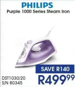 Hirsch's PHILIPS Purple 1000 Series Steam Iron offer