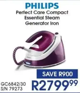 Hirsch's PHILIPS Perfect Care Compact Essential Steam Generator Iron offer