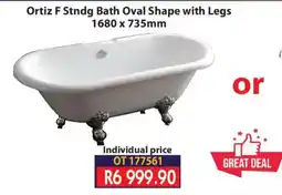 Laduma Hardware catalogue Ortiz F Stndg Bath Oval Shape with Legs offer