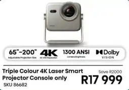 Hirsch's Triple Colour 4K Laser Smart Projector Console offer