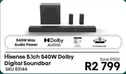 Hirsch's Hisense 5.1ch 540W Dolby Digital Soundbar offer