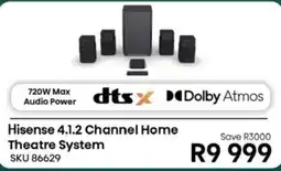 Hirsch's Hisense 4.1.2 Channel Home Theatre System offer