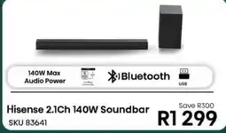Hirsch's Hisense 2.1Ch 140W Soundbar offer
