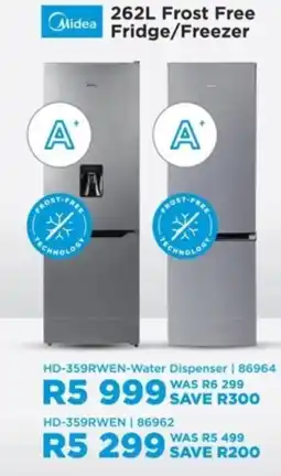 Hirsch's Midea 262L Frost Free Fridge/Freezer offer