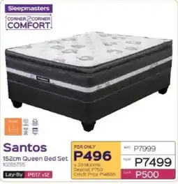 Sleepmasters Sleepmasters Santos 152cm Queen Bed Set offer