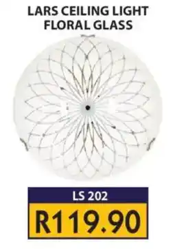 Laduma Hardware catalogue LARS CEILING LIGHT FLORAL GLASS offer