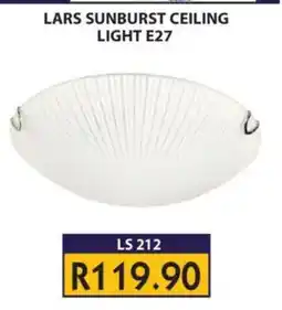 Laduma Hardware catalogue LARS SUNBURST CEILING LIGHT E27 offer