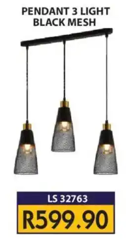 Laduma Hardware catalogue PENDANT 3 LIGHT BLACK MESH offer