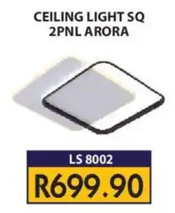 Laduma Hardware catalogue Ceiling Light SQ 2PNL Arora offer