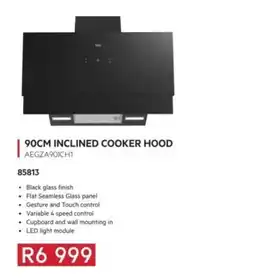 Hirsch's 90CM INCLINED COOKER HOOD AEGZA90ICH1 offer