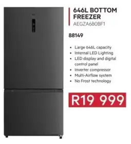 Hirsch's 646L BOTTOM FREEZER AEGZA680BF1 offer