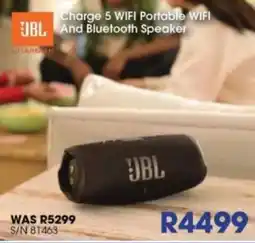 Hirsch's JBL Charge 5 WIFI Portable WIFI And Bluetooth Speaker offer