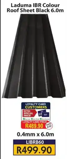 Laduma Hardware catalogue Laduma IBR Colour Roof Sheet Black offer