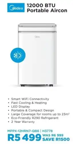 Hirsch's Midea 12000 BTU Portable Aircon offer