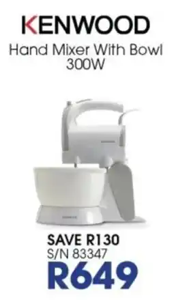 Hirsch's KENWOOD Hand Mixer With Bowl offer