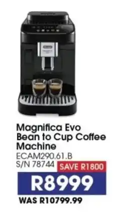 Hirsch's Magnifica Evo Bean to Cup Coffee Machine offer