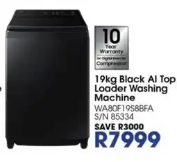 Hirsch's 19kg Black Al Top Loader Washing Machine offer