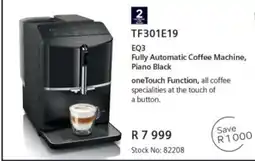 Hirsch's EQ3 Fully Automatic Coffee Machine, Piano Black offer