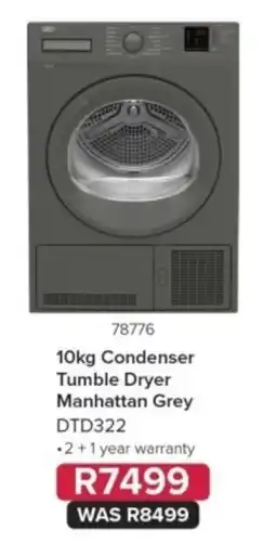 Hirsch's 10kg Condenser Tumble Dryer Manhattan Grey offer